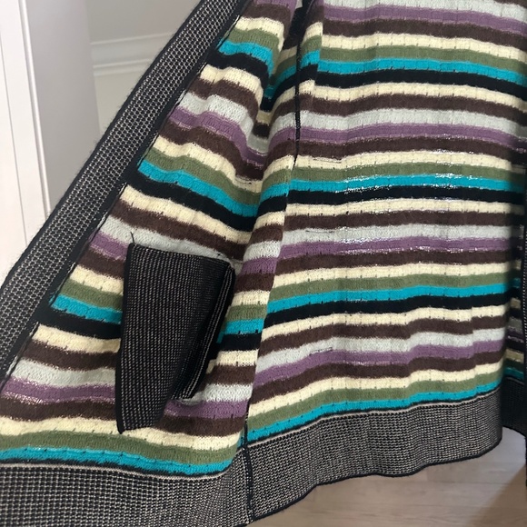 M by MISSONI - Multicolour Wool Knit Belted Sweater Vest - Size US 8 / IT 44 - Picture 9 of 16